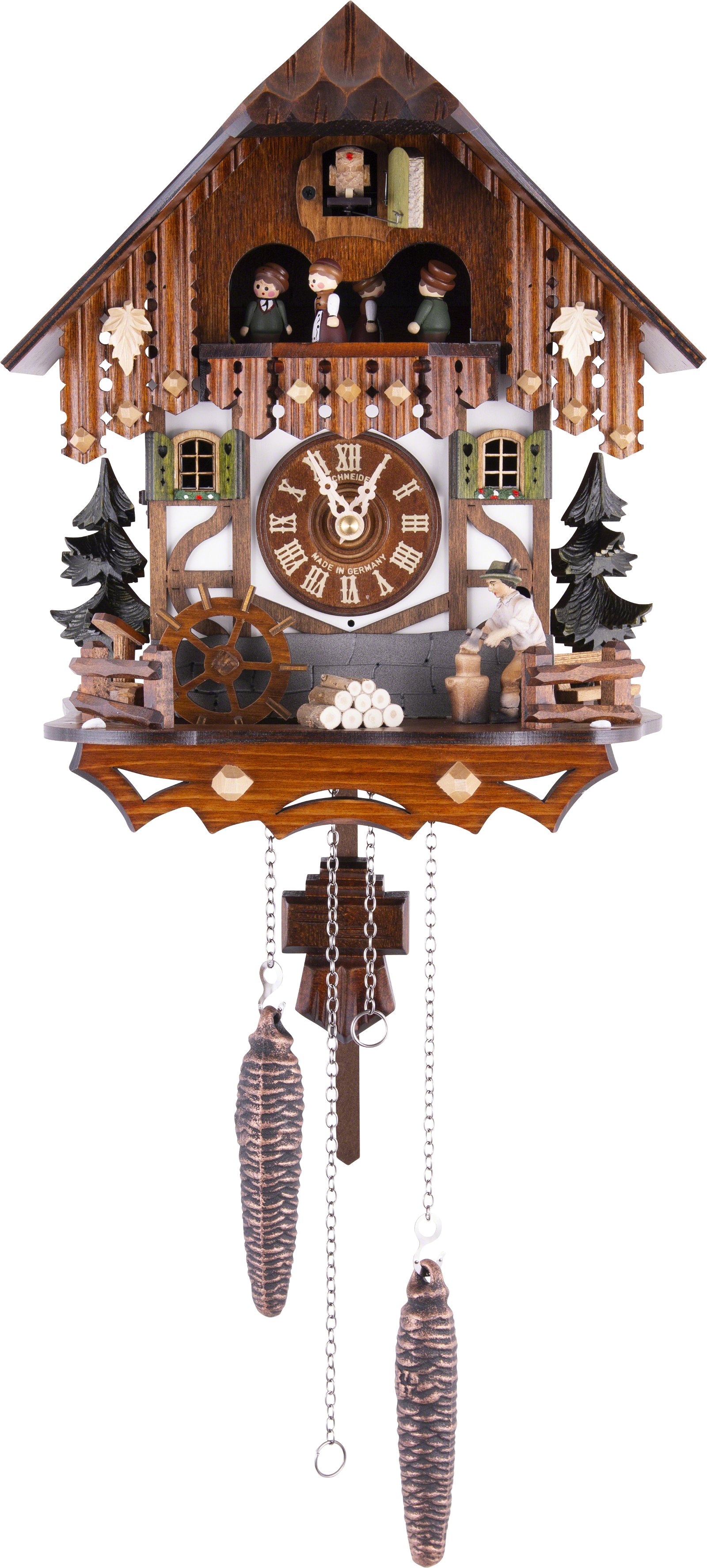 Kuckucksuhr Quarz-Uhrwerk Chalet-Stil 33cm von Anton Schneider