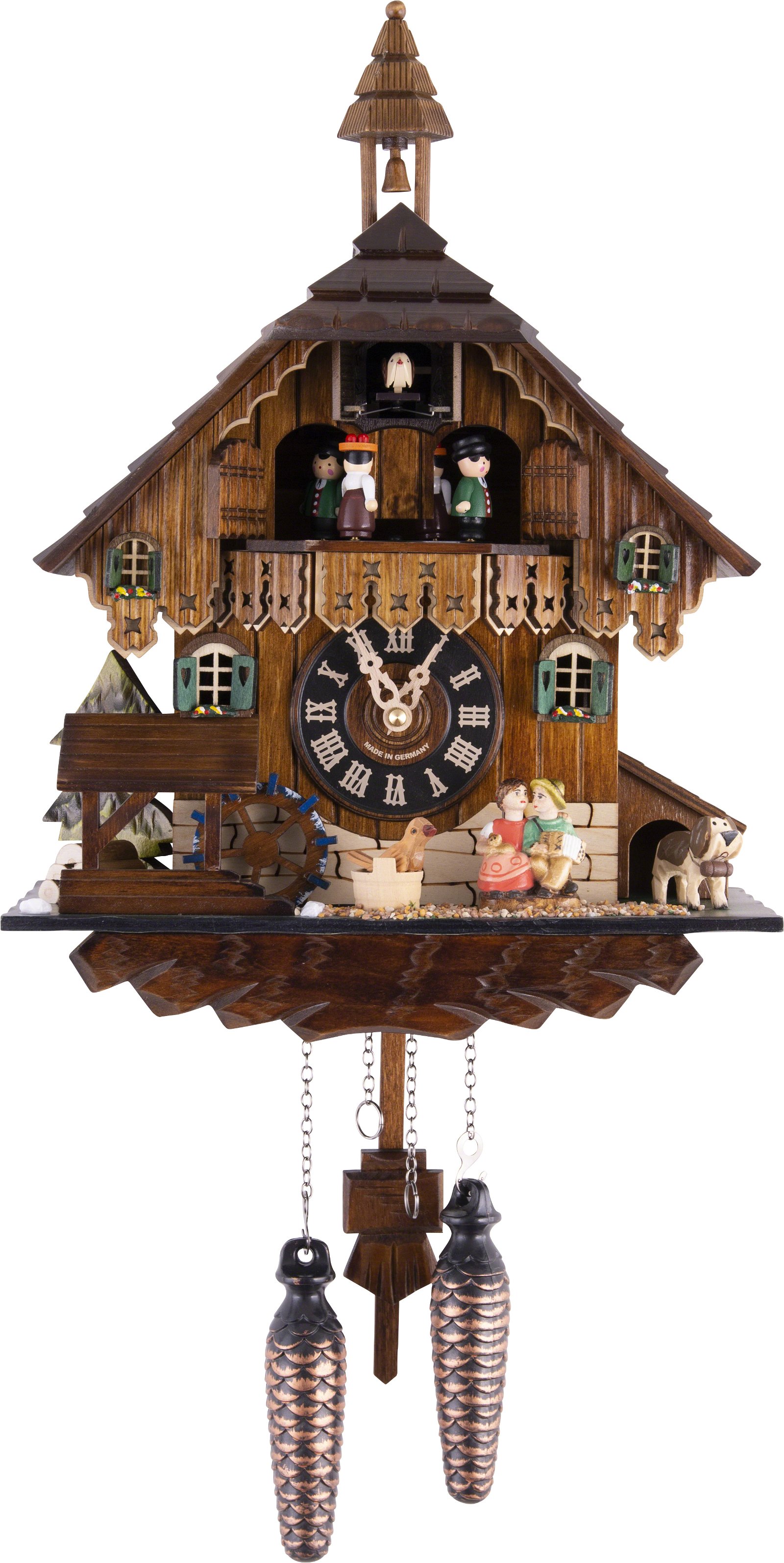 Kuckucksuhr Quarz-Uhrwerk Chalet-Stil 35cm von Engstler