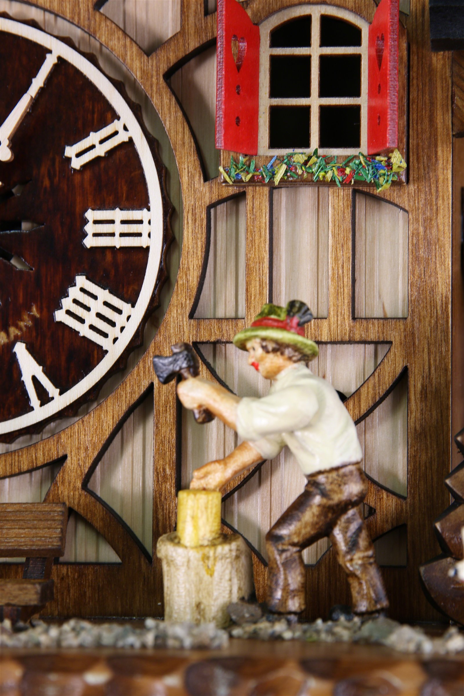 Kuckucksuhr Quarz-Uhrwerk Chalet-Stil 44cm von Engstler