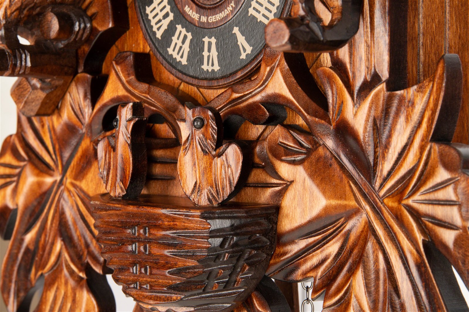Kuckucksuhr Quarz-Uhrwerk geschnitzt 45cm von Engstler