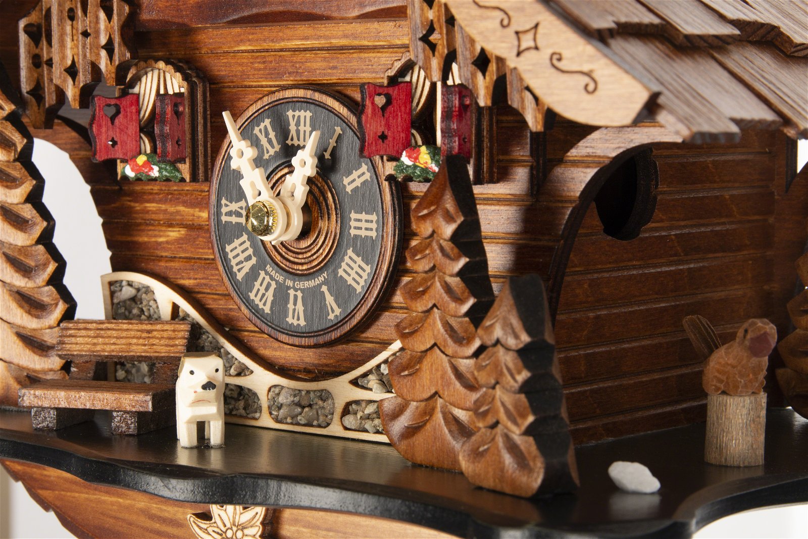 Kuckucksuhr Quarz-Uhrwerk Chalet-Stil 25cm von Engstler