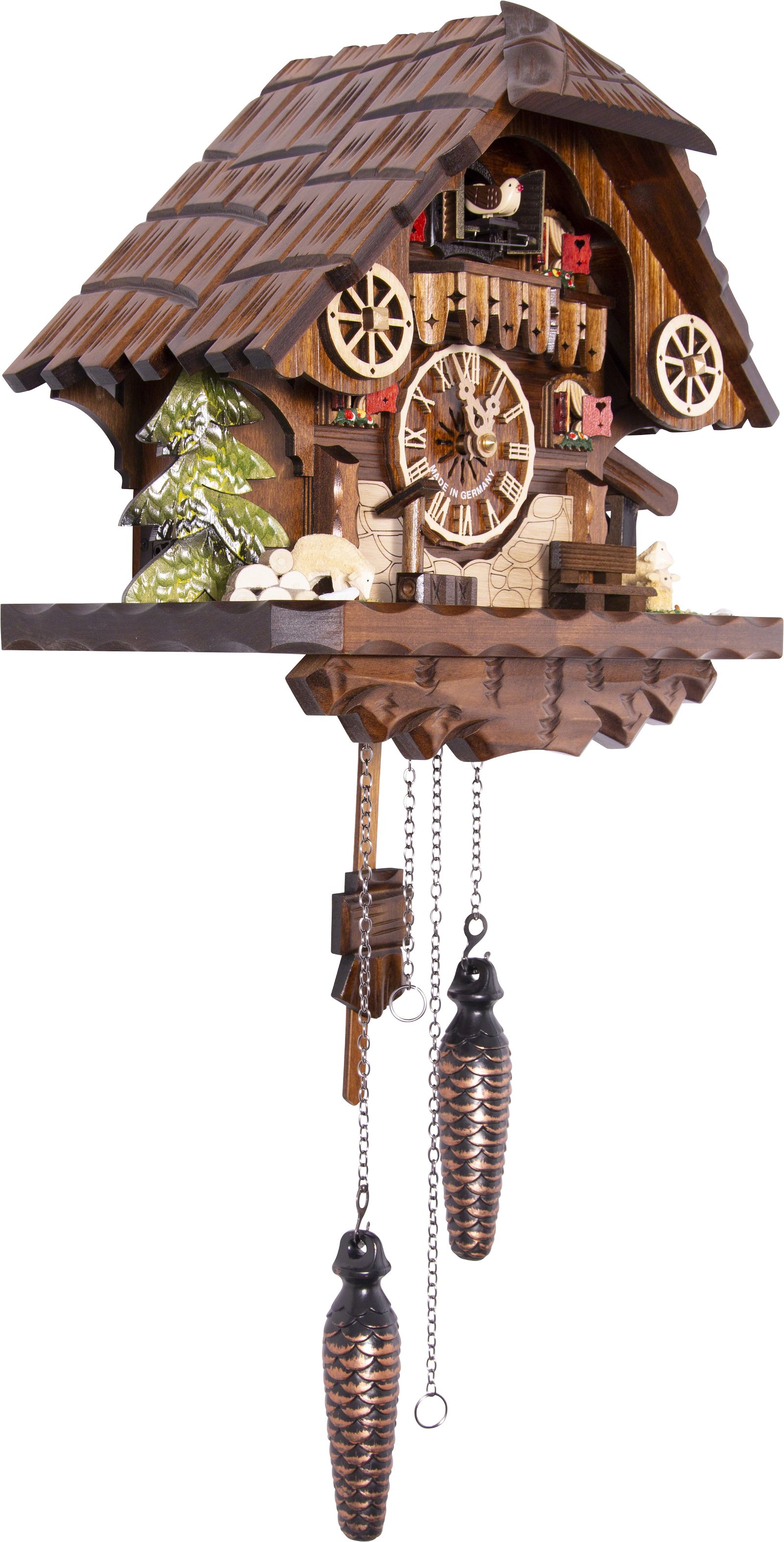 Kuckucksuhr Quarz-Uhrwerk Chalet-Stil 28cm von Engstler