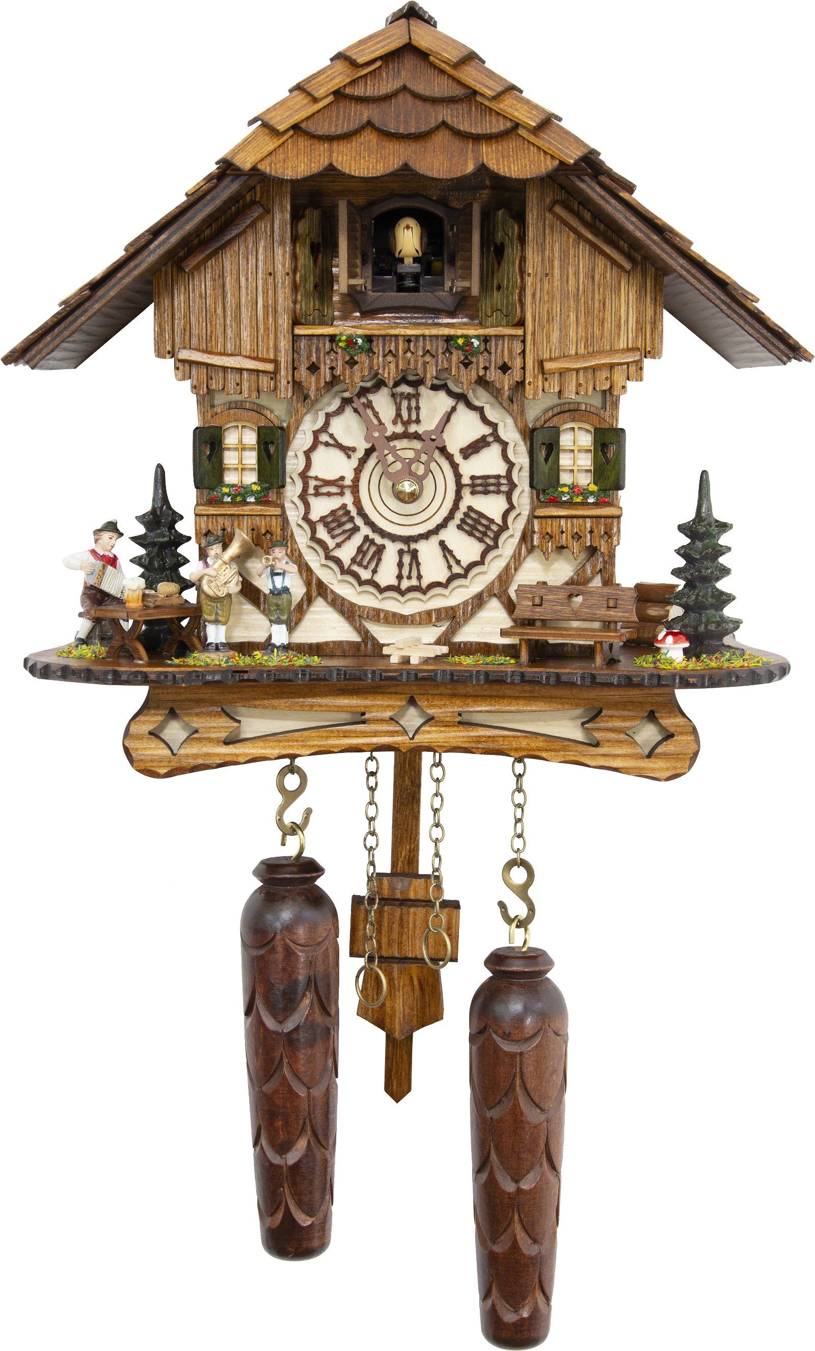 Kuckucksuhr Quarz-Uhrwerk Chalet-Stil 24cm von Trenkle Uhren