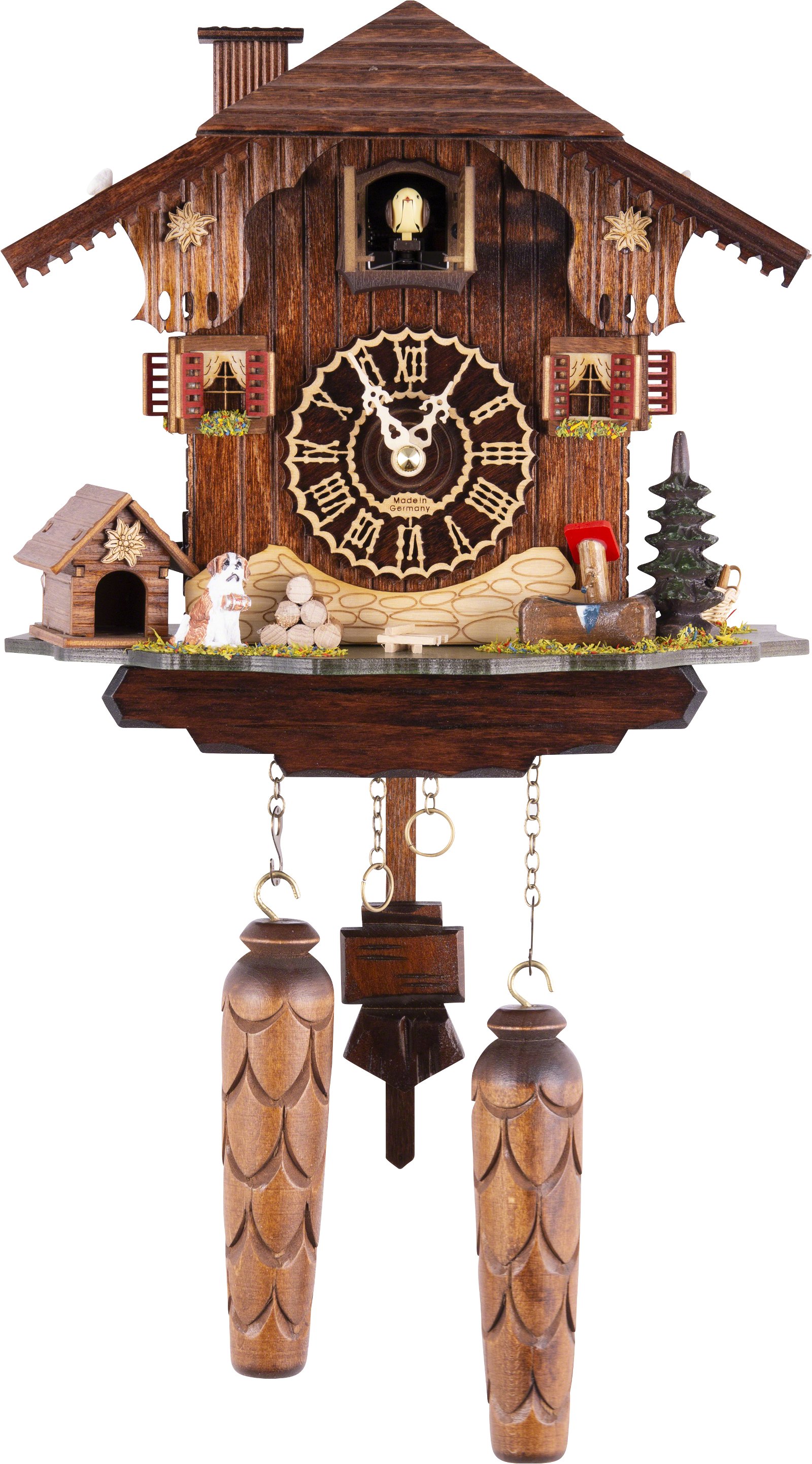 Kuckucksuhr Quarz-Uhrwerk Chalet-Stil 22cm von Trenkle Uhren