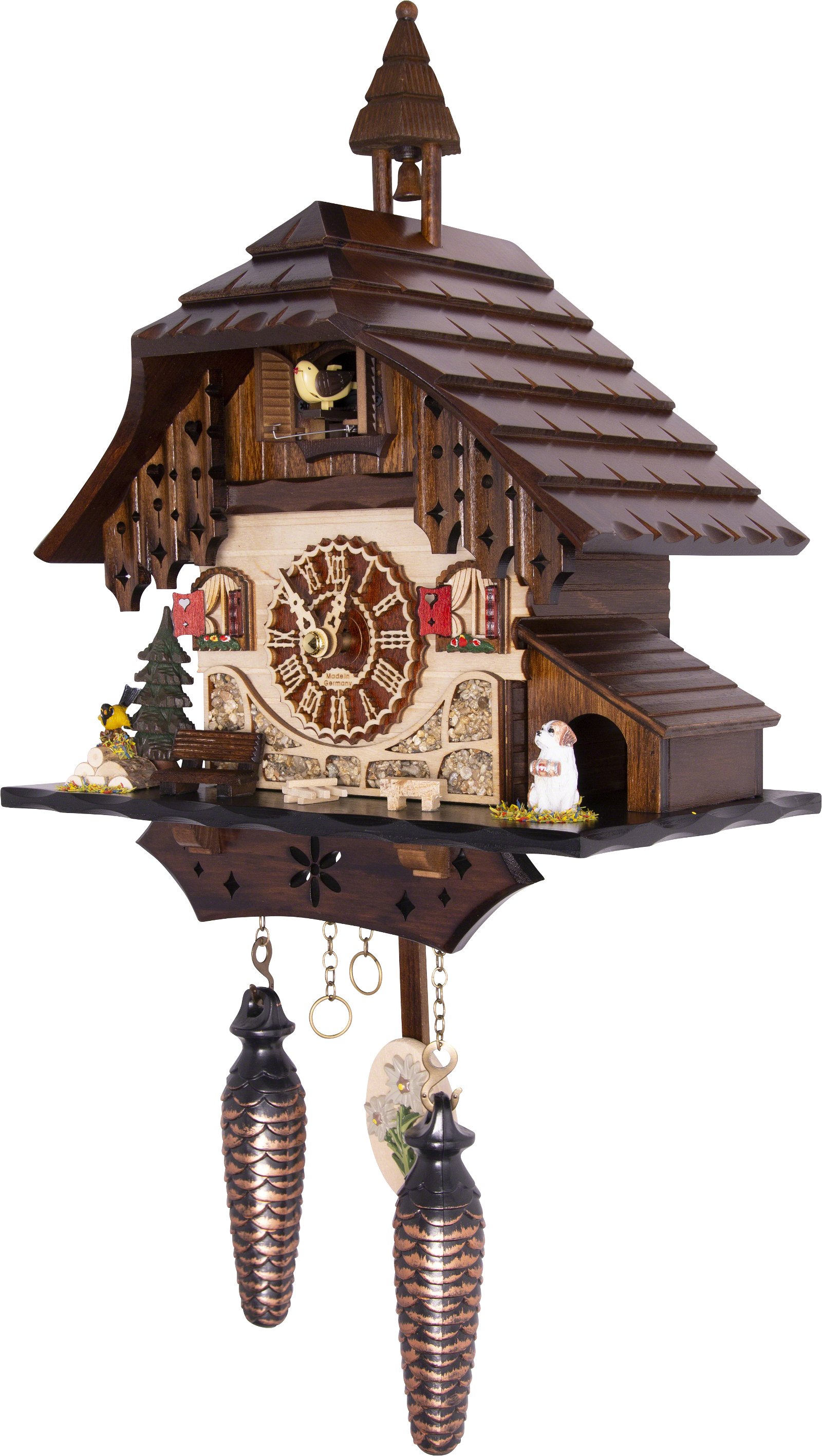 Kuckucksuhr Quarz-Uhrwerk Chalet-Stil 31cm von Trenkle Uhren
