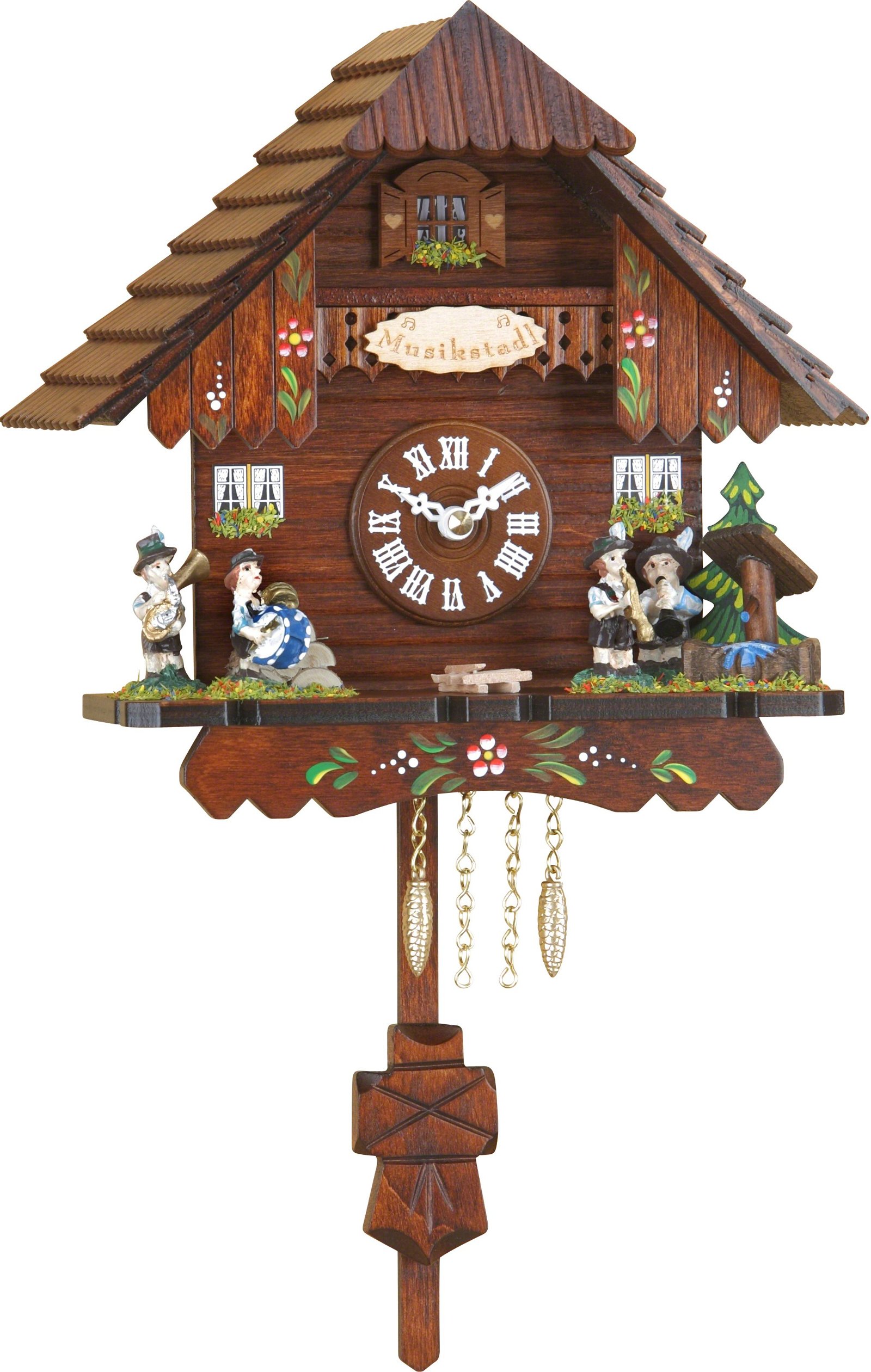 Kuckucksuhr Kuckulino Quarz-Uhrwerk Schwarzwälder Pendeluhr 18cm von Trenkle Uhren