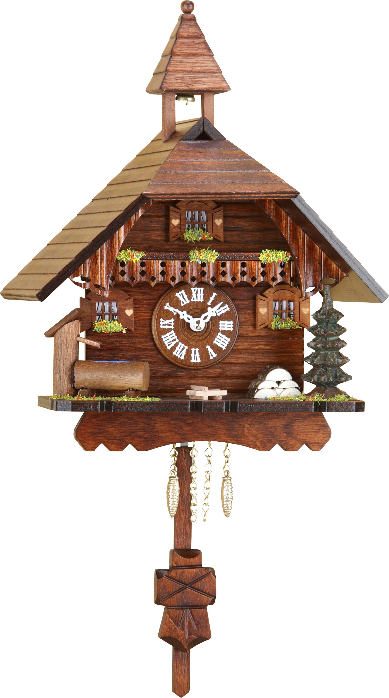 Kuckucksuhr Kuckulino Quarz-Uhrwerk Schwarzwälder Pendeluhr 22cm von Trenkle Uhren