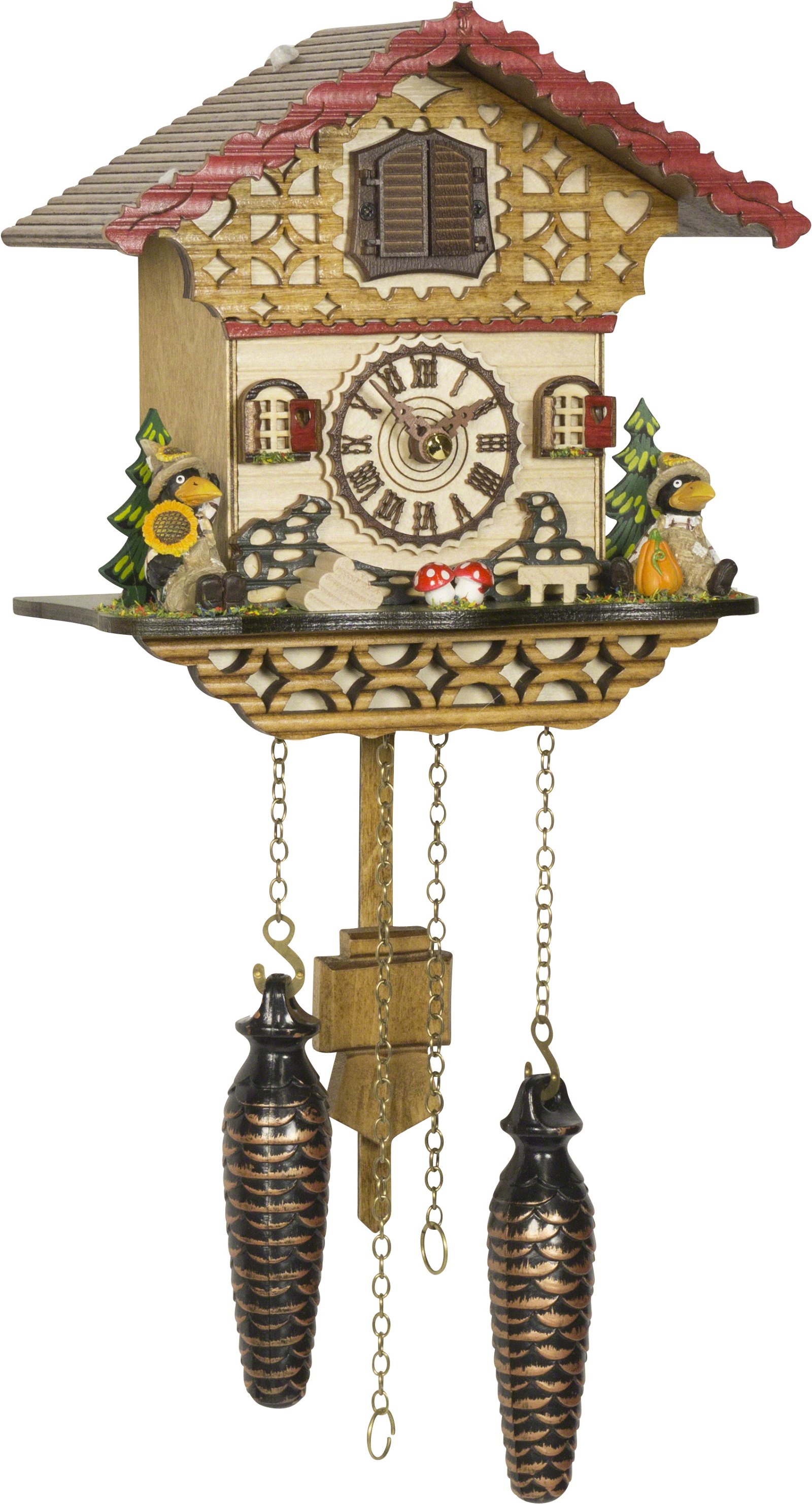 Kuckucksuhr Quarz-Uhrwerk Chalet-Stil 20cm von Trenkle Uhren