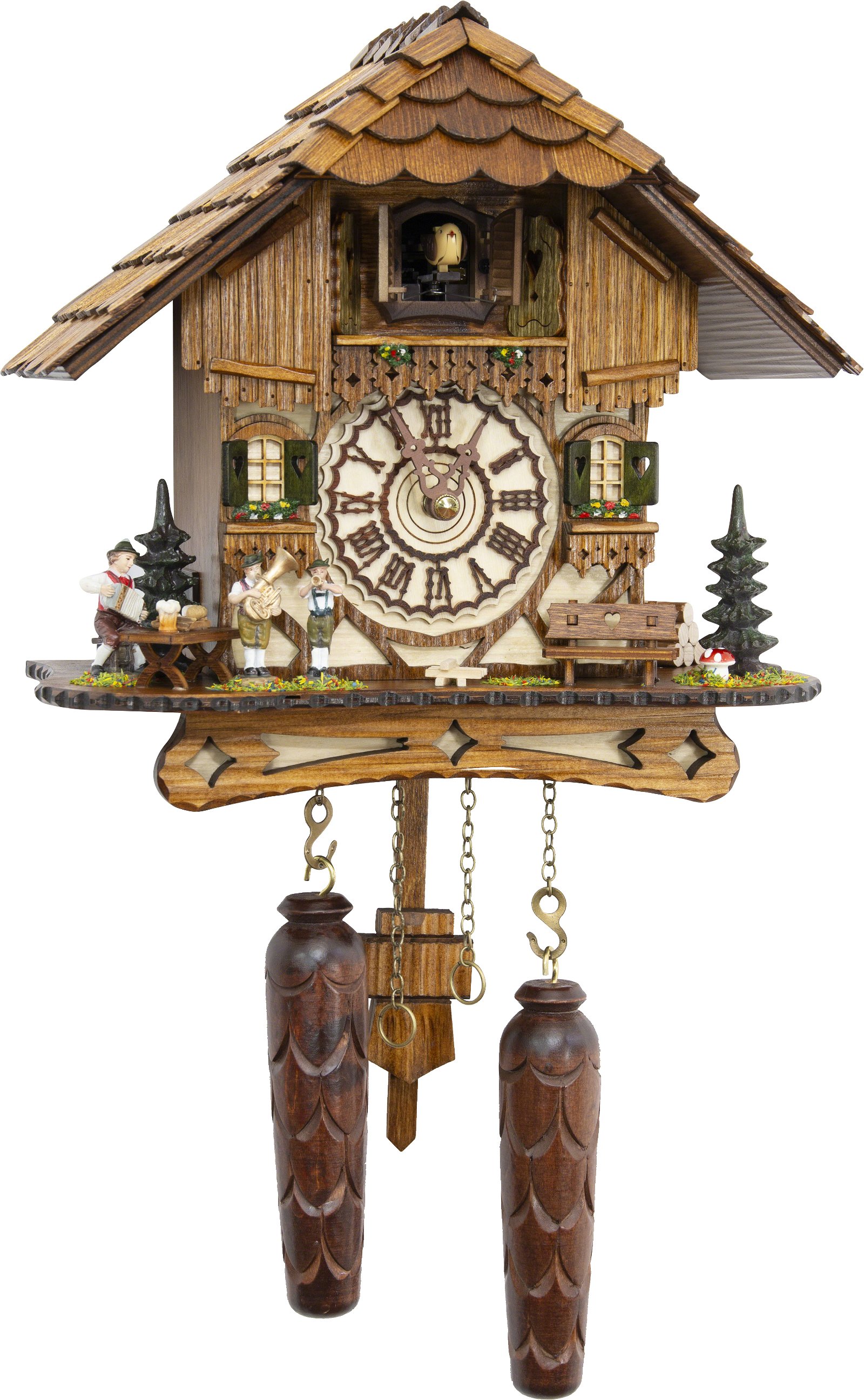 Kuckucksuhr Quarz-Uhrwerk Chalet-Stil 24cm von Trenkle Uhren