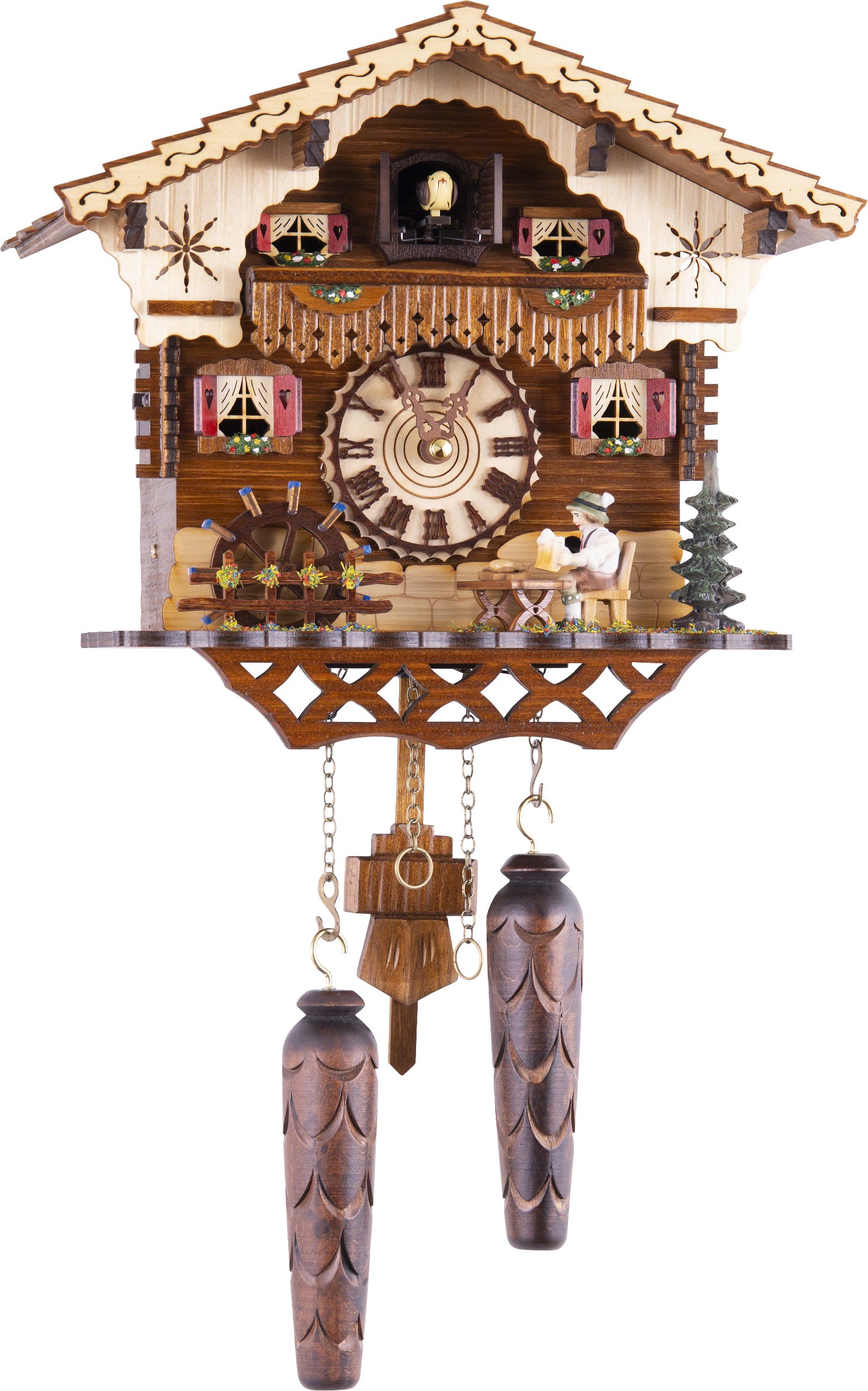 Kuckucksuhr Quarz-Uhrwerk Chalet-Stil 25cm von Trenkle Uhren