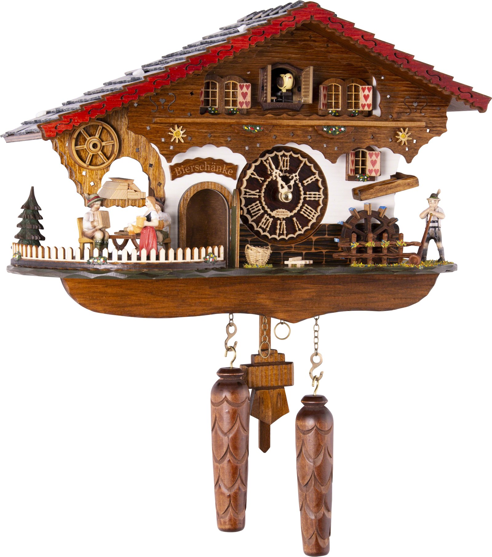 Kuckucksuhr Quarz-Uhrwerk Chalet-Stil 27cm von Trenkle Uhren