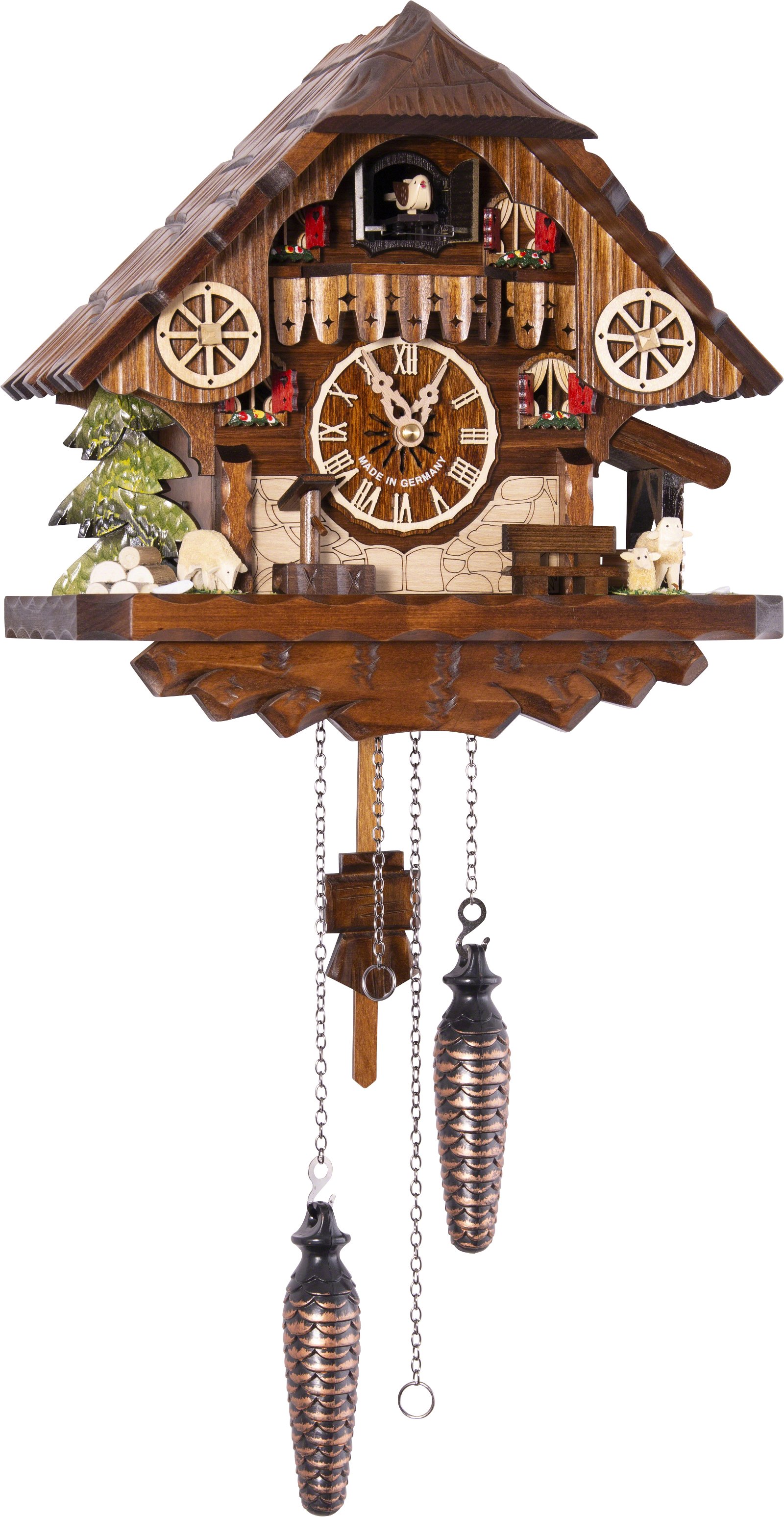 Kuckucksuhr Quarz-Uhrwerk Chalet-Stil 28cm von Engstler