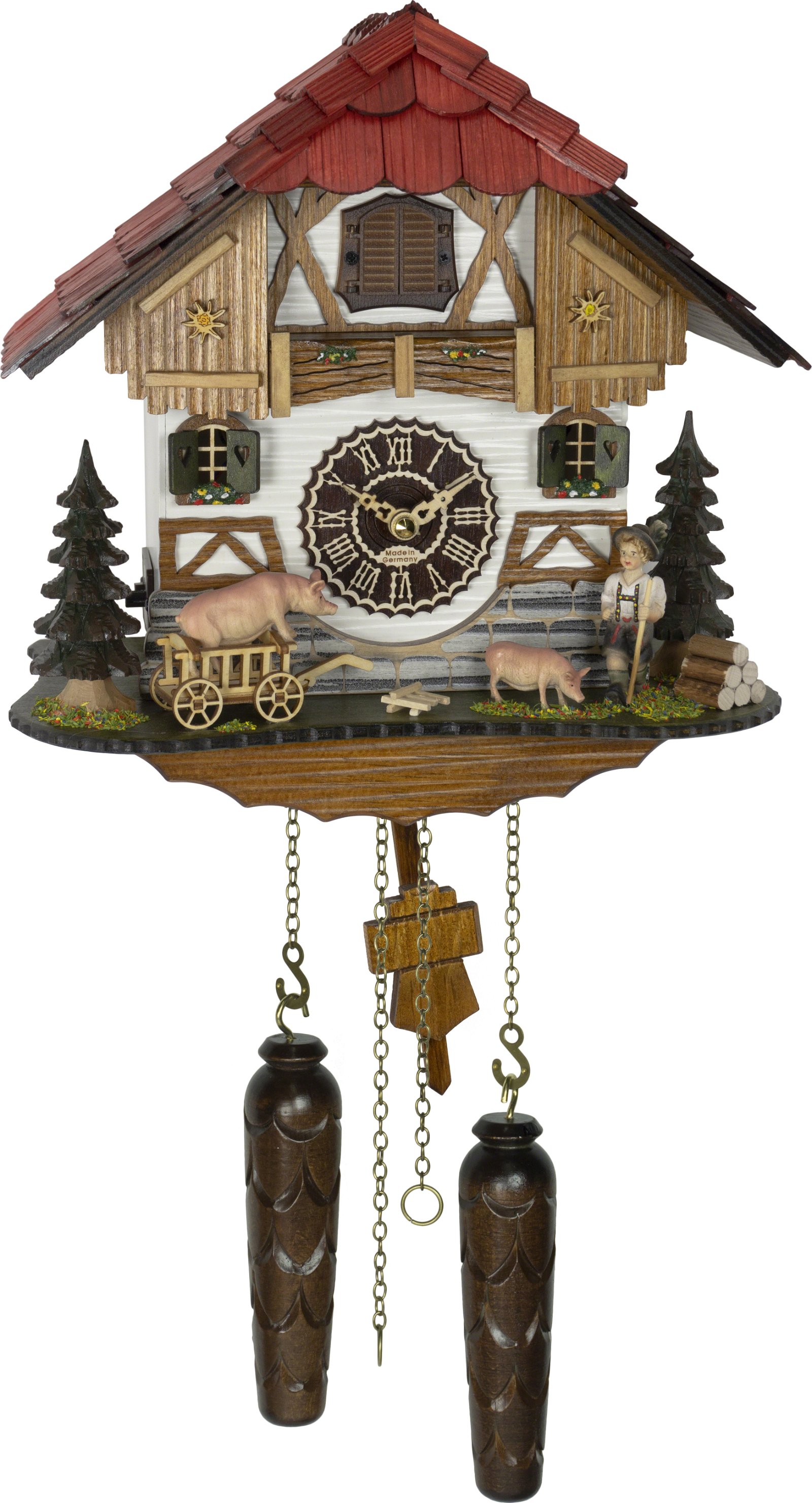Kuckucksuhr Quarz-Uhrwerk Chalet-Stil 28cm von Trenkle Uhren