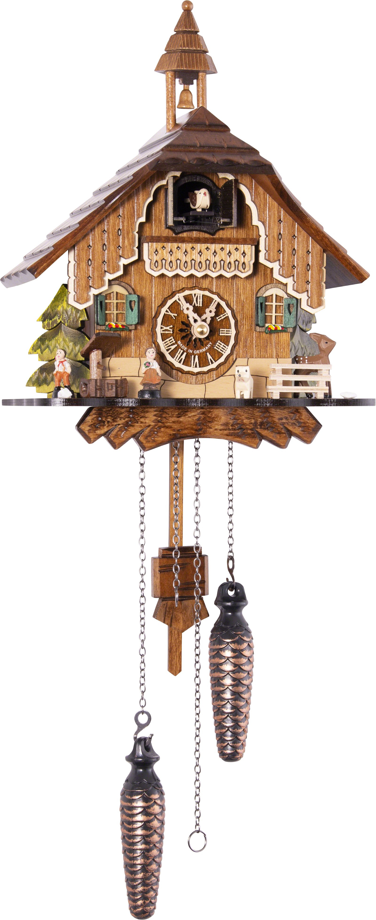 Kuckucksuhr Quarz-Uhrwerk Chalet-Stil 29cm von Engstler