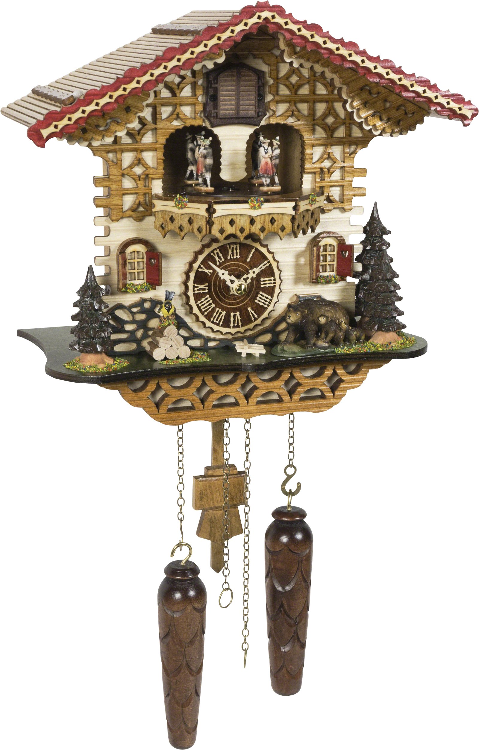 Kuckucksuhr Quarz-Uhrwerk Chalet-Stil 30cm von Trenkle Uhren