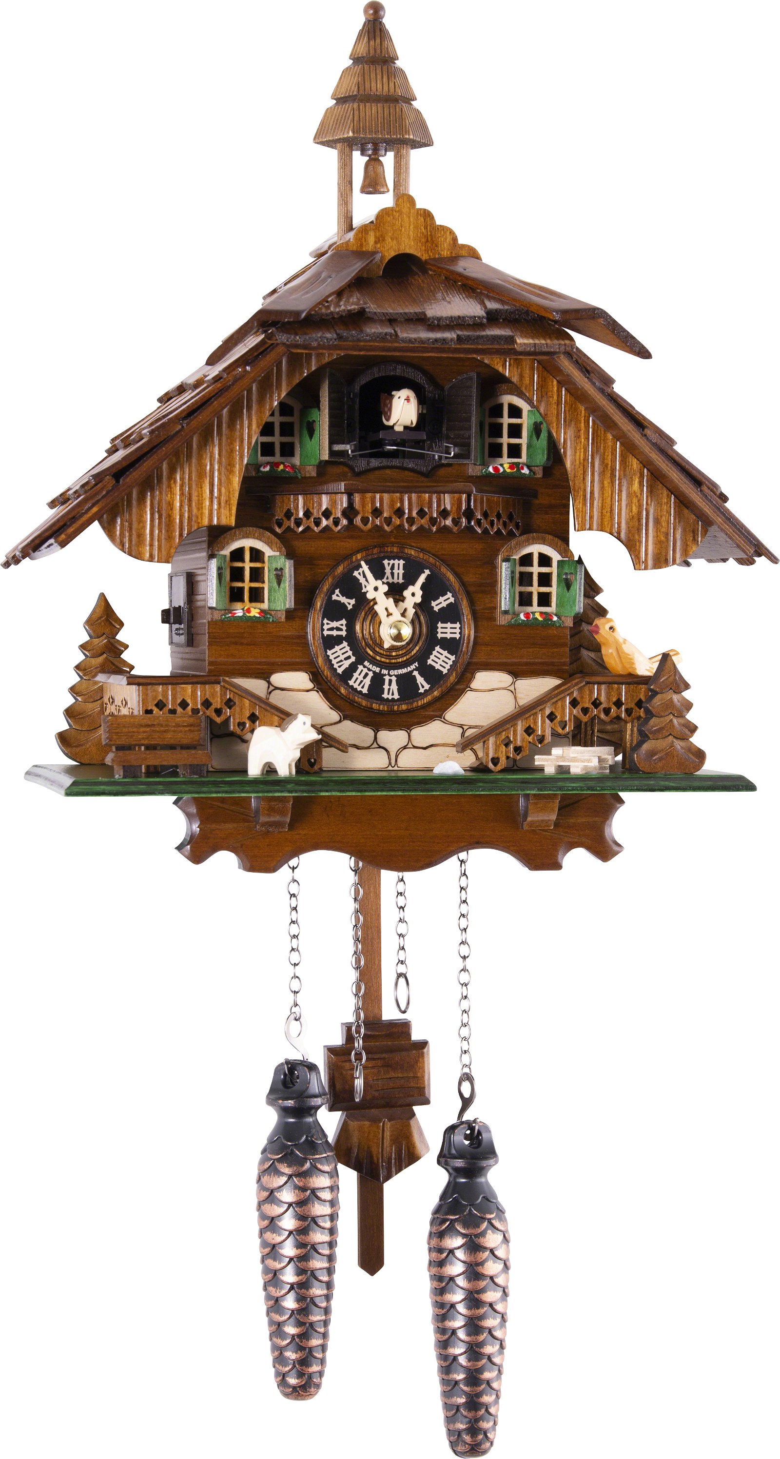 Kuckucksuhr Quarz-Uhrwerk Chalet-Stil 31cm von Engstler