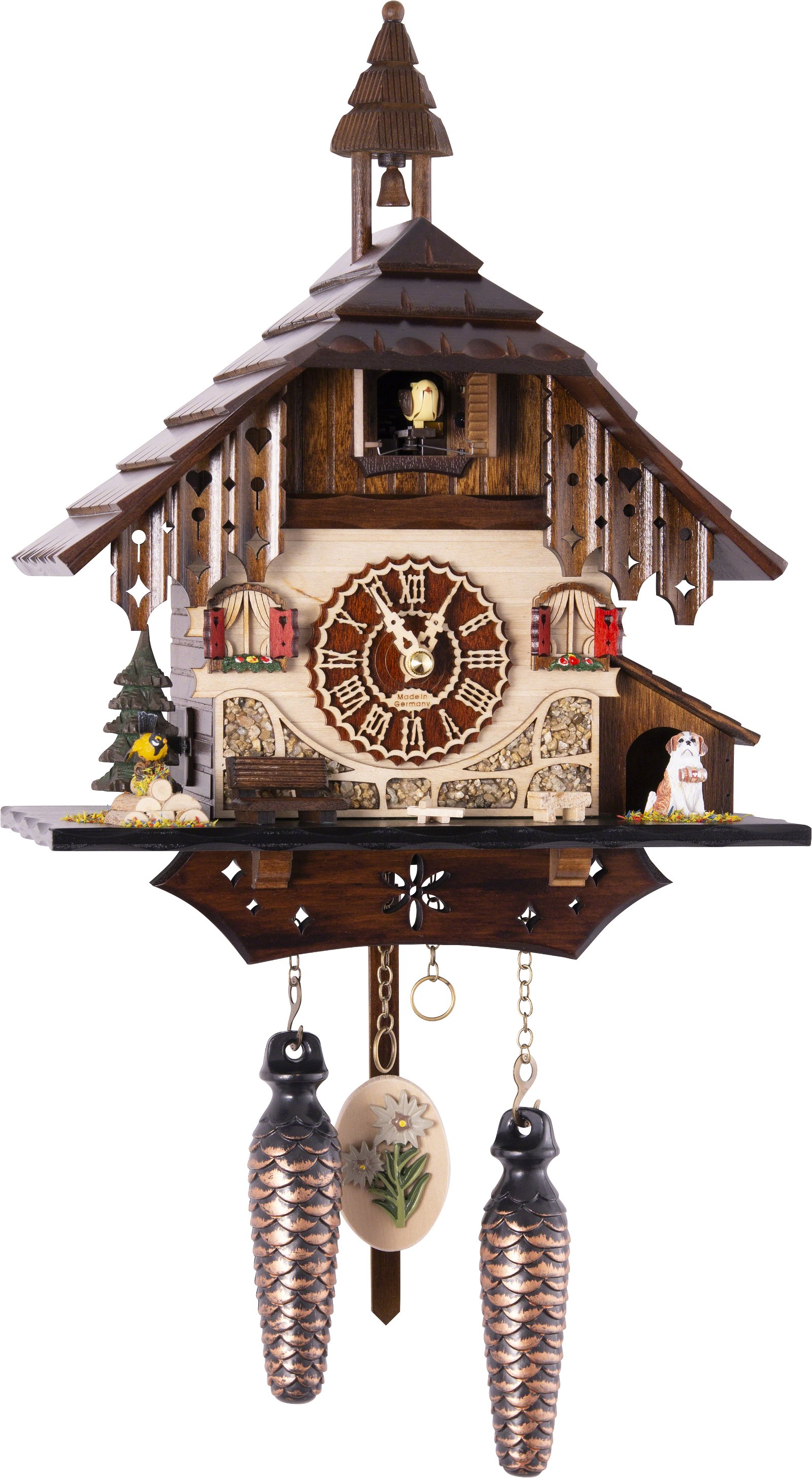 Kuckucksuhr Quarz-Uhrwerk Chalet-Stil 31cm von Trenkle Uhren