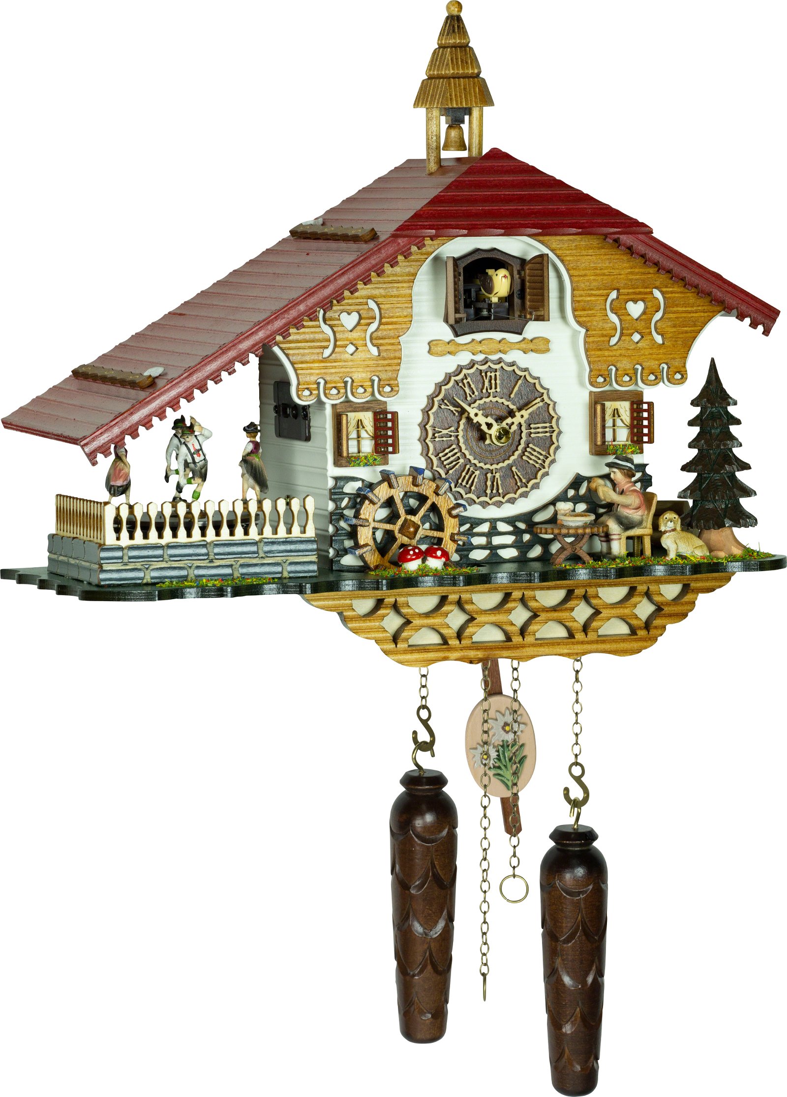 Kuckucksuhr Quarz-Uhrwerk Chalet-Stil 32cm von Trenkle Uhren