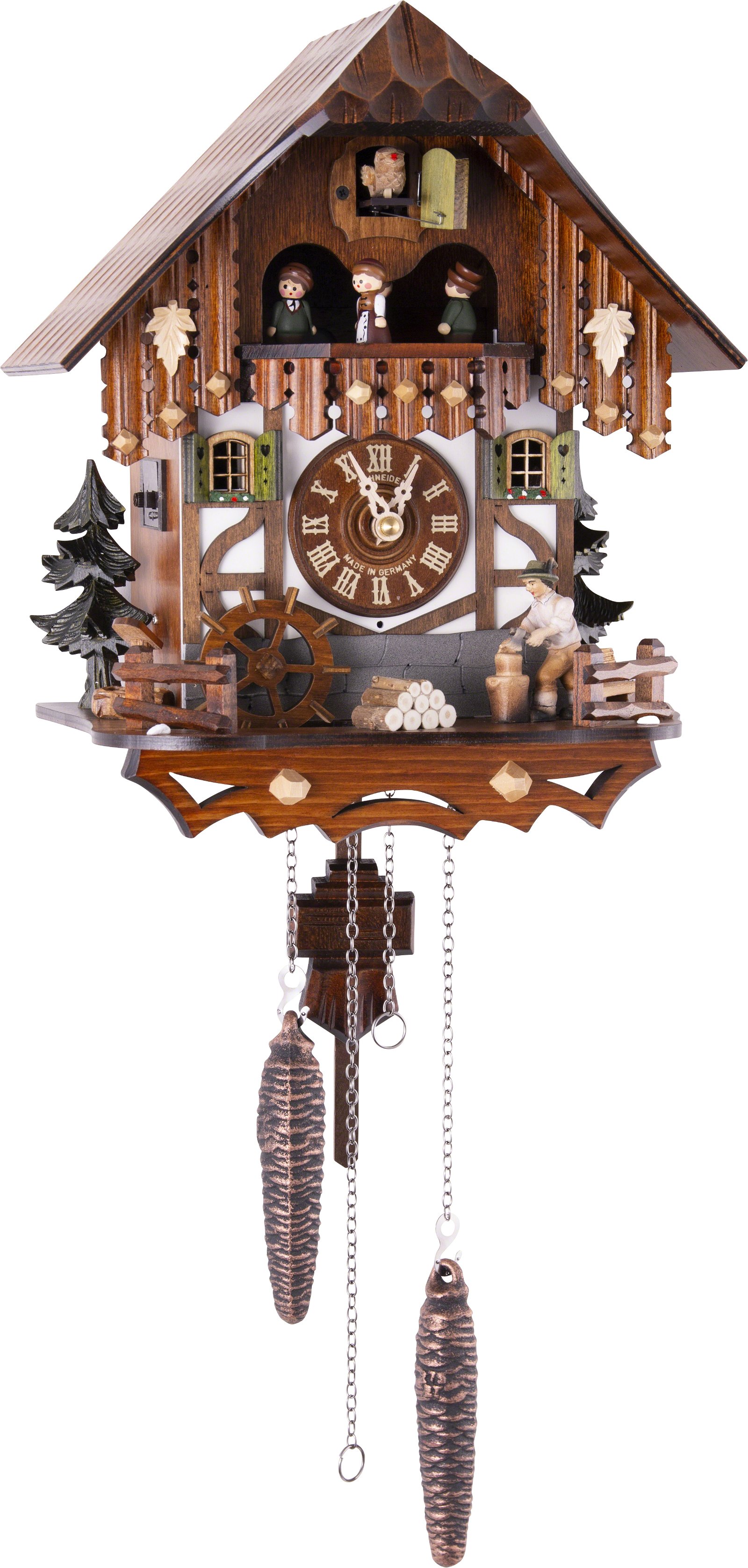 Kuckucksuhr Quarz-Uhrwerk Chalet-Stil 33cm von Anton Schneider