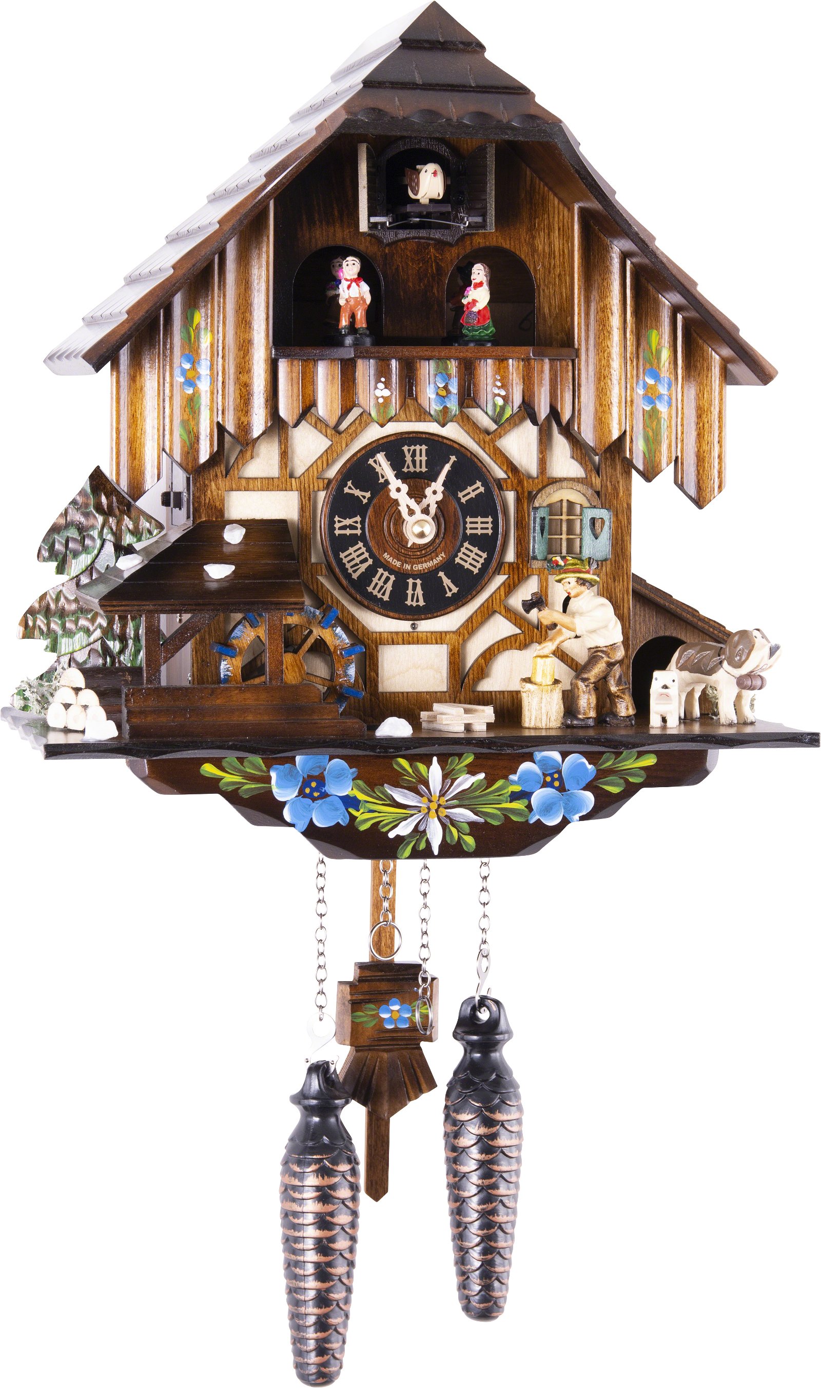 Kuckucksuhr Quarz-Uhrwerk Chalet-Stil 33cm von Engstler